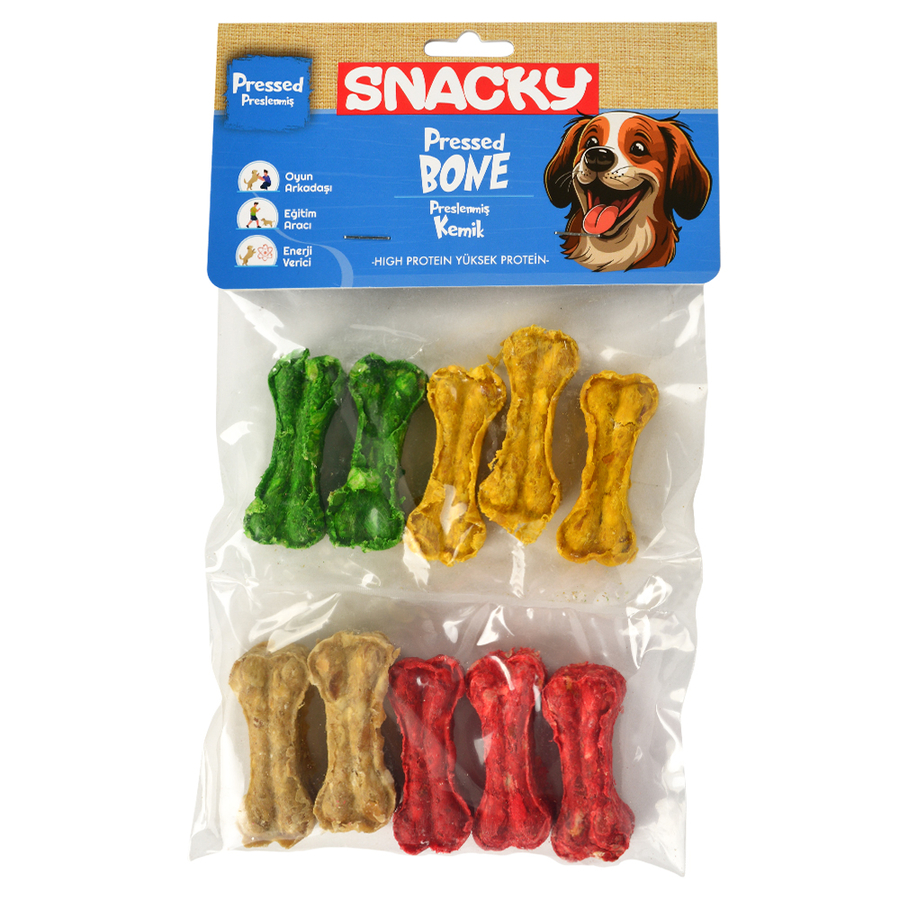 snacky-munchy-kopek-press-kemik-10lu-5cm-110g-10-paket-odul-ve-kemikler-snacky-29023-26-B Snacky Munchy Köpek Press Kemik 10'lu 5 cm - Görsel 1